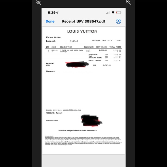 V TOTE MM Louis Vuitton - Picture 8 of 8